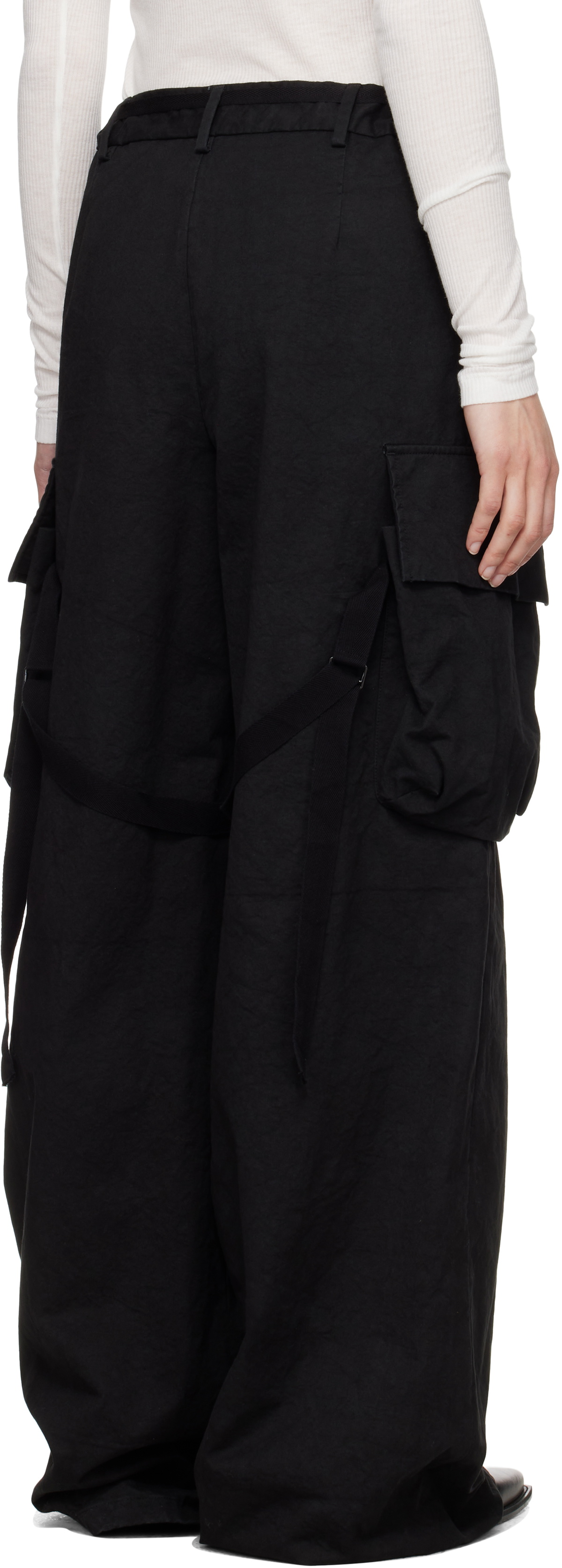 Ann Demeulemeester Black Fressa Cargo Pants