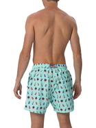 MC2 Saint Barth Man Lightweight Fabric Swim-shorts Lighting Micro Fantasy With Watches And Drinks Print