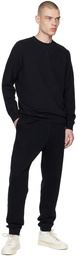 Sunspel Black Loopback Lounge Pants