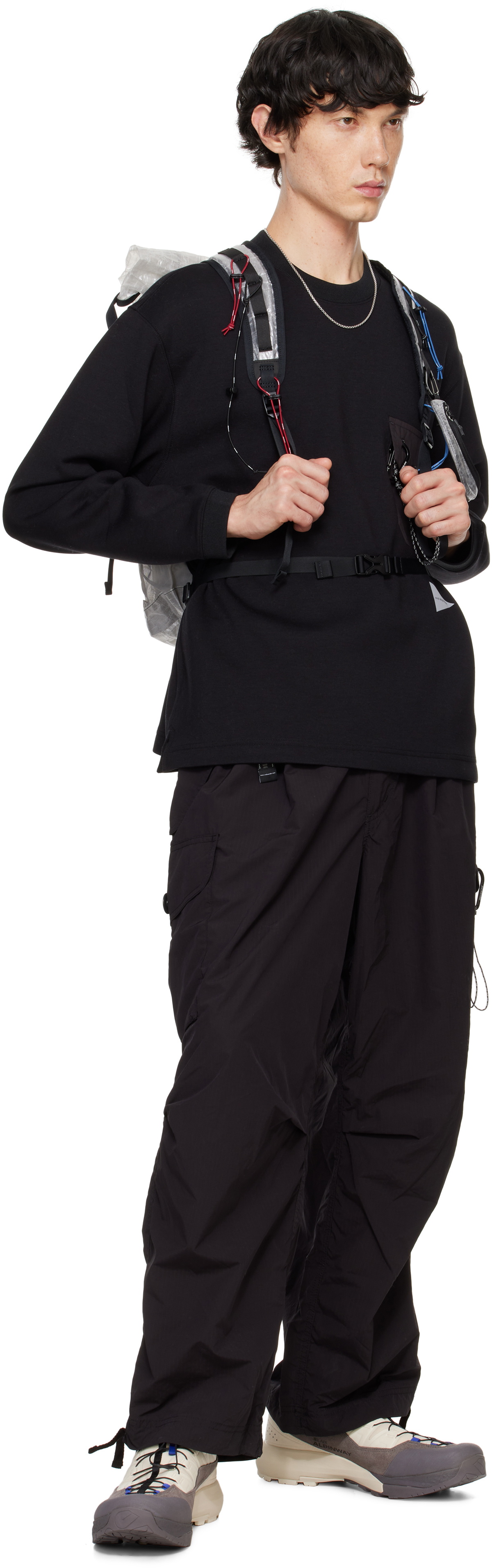 and wander Black Airly Warm Sweatshirt