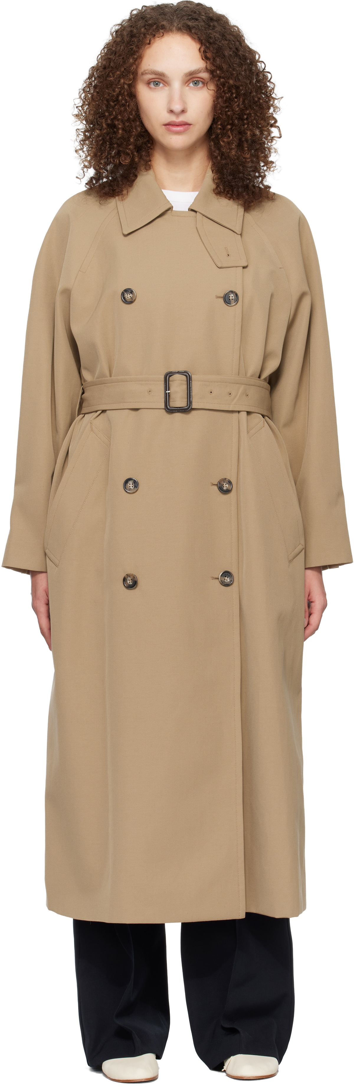 A.P.C. Beige Belted Trench Coat