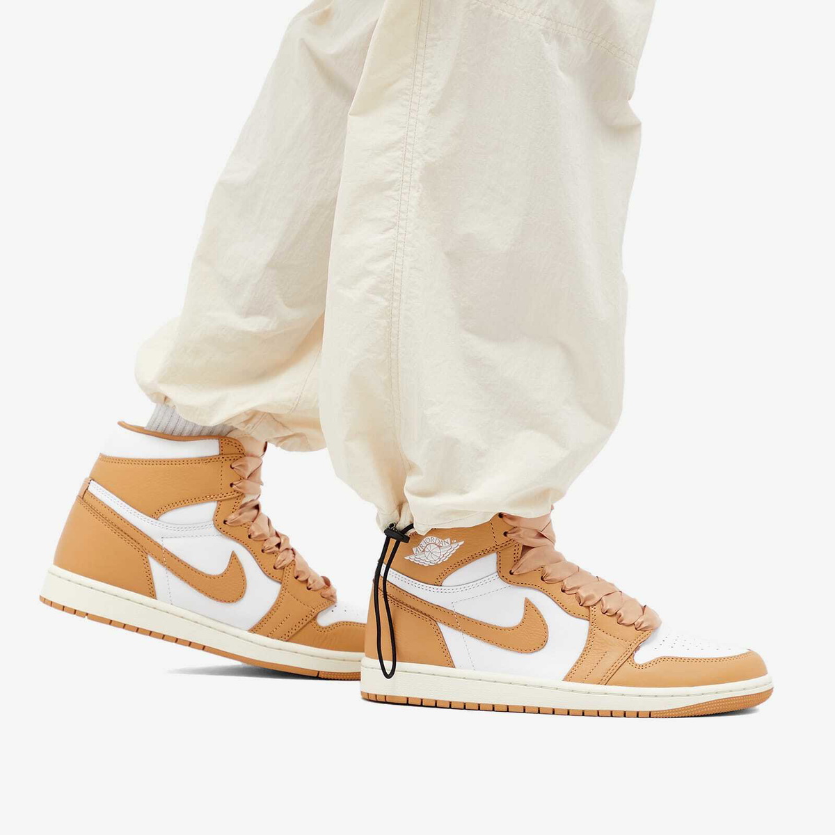 Air Jordan Women's Retro Hi-Top OG Sneakers in Praline/White