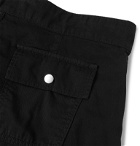 BILLY - Cotton-Twill Cargo Trousers - Black