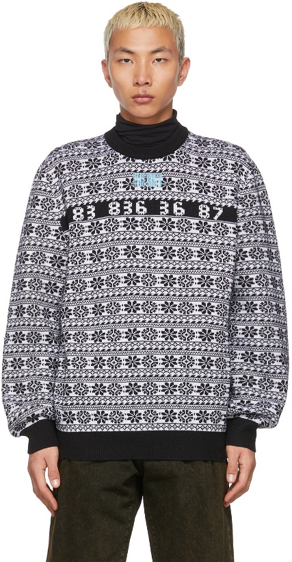 Photo: VTMNTS Black & White Number Nordic Sweater