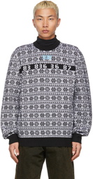 VTMNTS Black & White Number Nordic Sweater