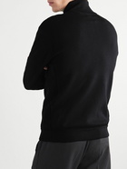 NN07 - Luis Slim-Fit Waffle-Knit Zip-Up Sweater - Black