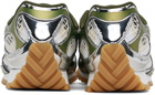 Bottega Veneta Green & Silver Orbit Sneakers