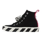 Off-White Black and White Vulcanized Mid-Top Sneakers