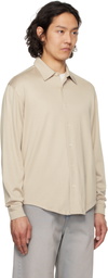 Lady White Co. Off-White L/S Jersey Button Down Shirt