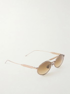 Brunello Cucinelli - Round-Frame Gold-Tone Sunglasses