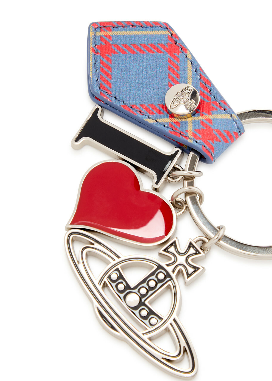 Vivienne Westwood I Love Orb Silver-plated Keyring - Blue - One Size