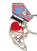 Vivienne Westwood I Love Orb Silver-plated Keyring - Blue - One Size