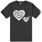 Human Made Men's Drawn Hearts T-Shirt in Black