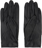 Ernest W. Baker Black & White Floral Leather Gloves