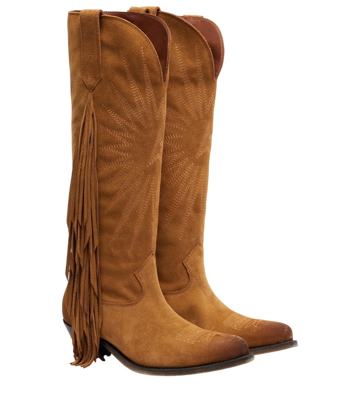 Photo: Golden Goose Wish Star fringed suede cowboy boots