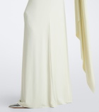 De La Vali Draped jersey gown