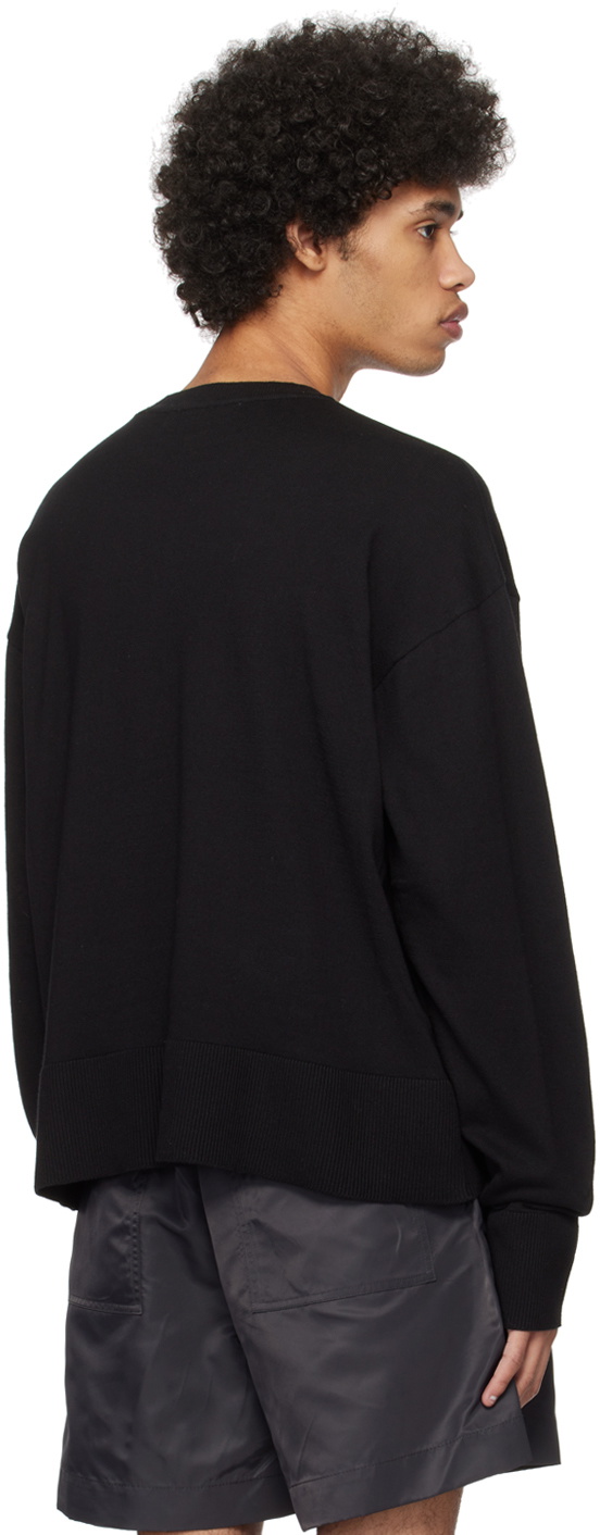 Birrot Black Embroidered Sweatshirt