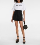 Alaïa High-rise cotton shorts