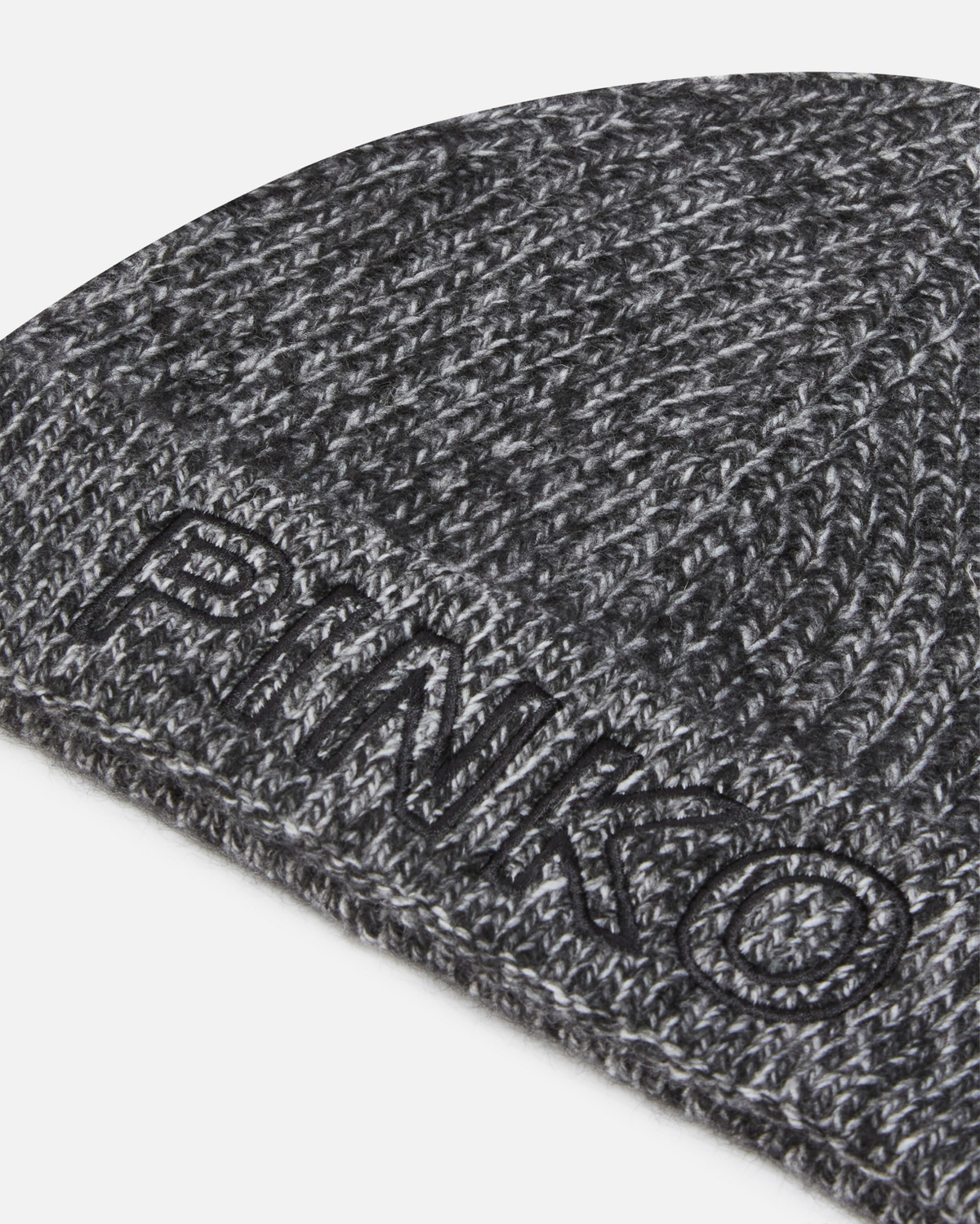 Pinko Beanie With Logo Embroidery Grey/Black/White