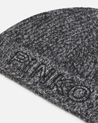 Pinko Beanie With Logo Embroidery Grey/Black/White