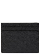 Valentino Garavani Vlogo Grained Leather Card Holder - Black - One Size