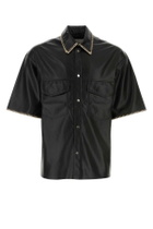 Nanushka Black Synthetic Leather Mance Shirt