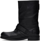 Stefan Cooke SSENSE Exclusive Black Biker Boots