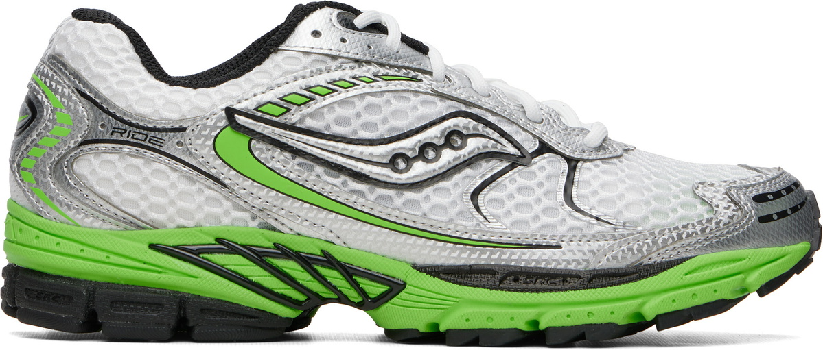 Saucony White ProGrid Ride 1 Sneakers