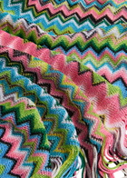 Missoni Zigzag-intarsia Fine-knit Scarf - Blue - One Size