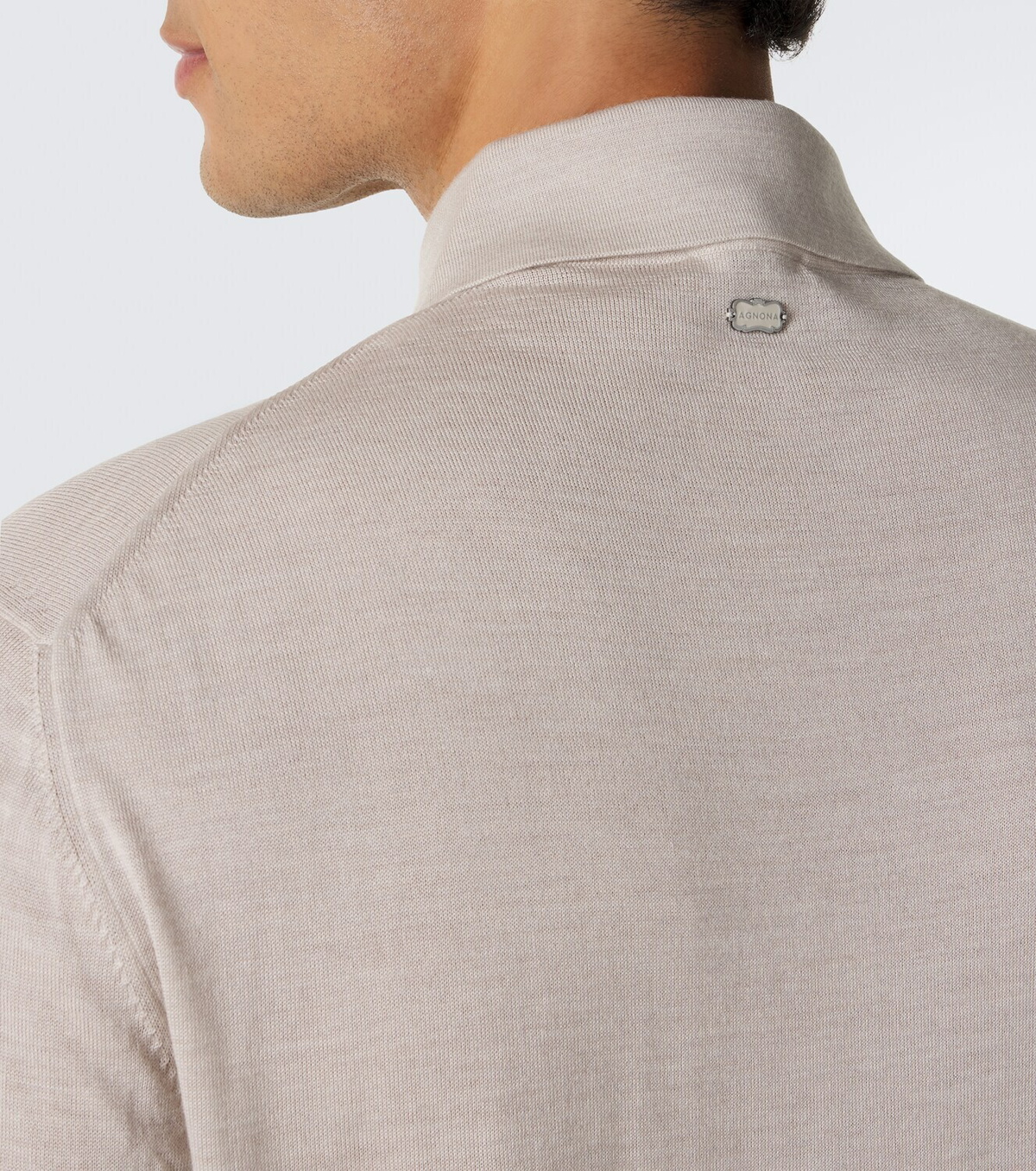 Agnona Wool, silk and cashmere polo sweater
