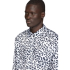 Noon Goons White and Black Charmeuse Leopard Shirt