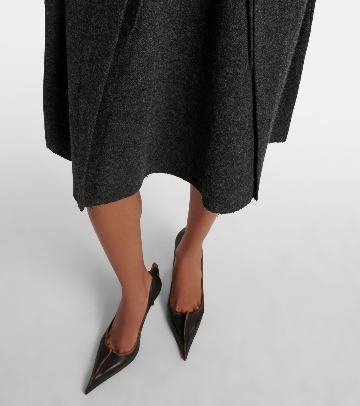 Prada Ruffled wool minidress
