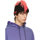 99% IS Black and Pink Fringe Beanie