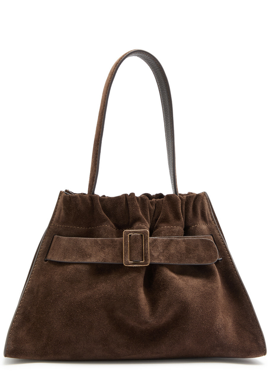 Boyy Scrunchy Satchel 2 Suede top Handle bag - Dark Brown - One Size