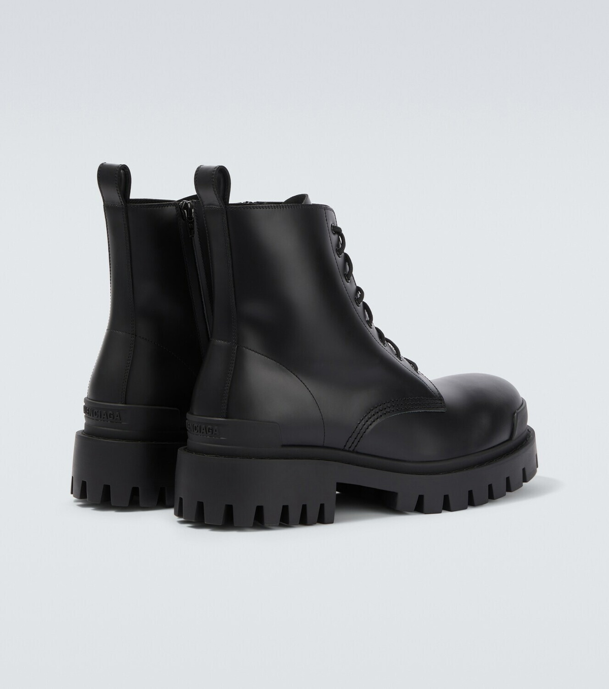 Balenciaga Combat Strike leather combat boots