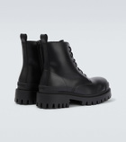 Balenciaga Combat Strike leather combat boots