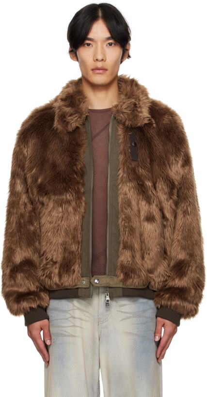 Photo: Andersson Bell Brown Flight Faux-Fur Bomber Jacket