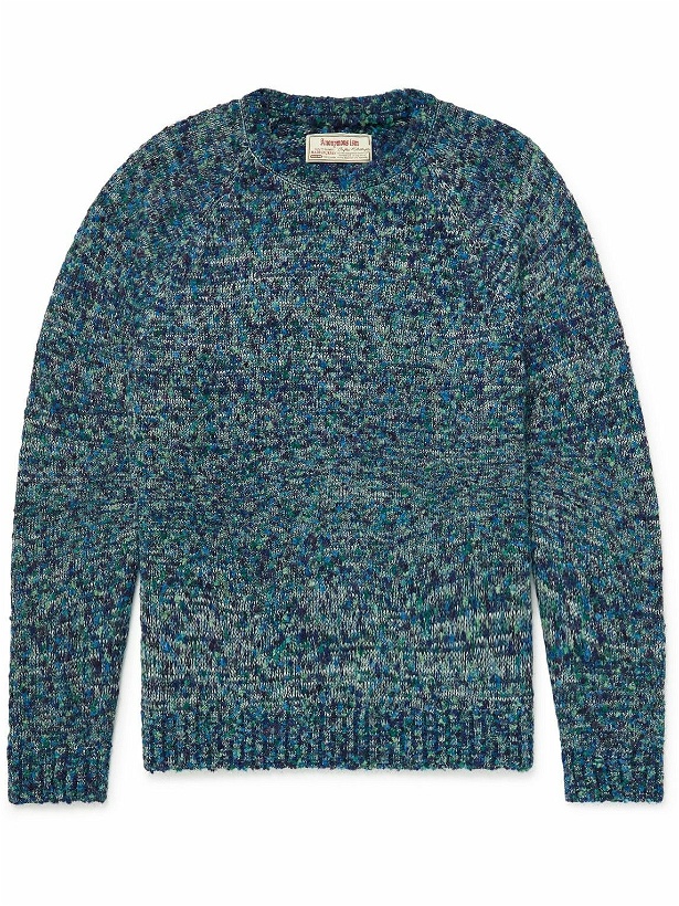 Photo: Anonymous ism - Slubbed Knitted Sweater - Blue