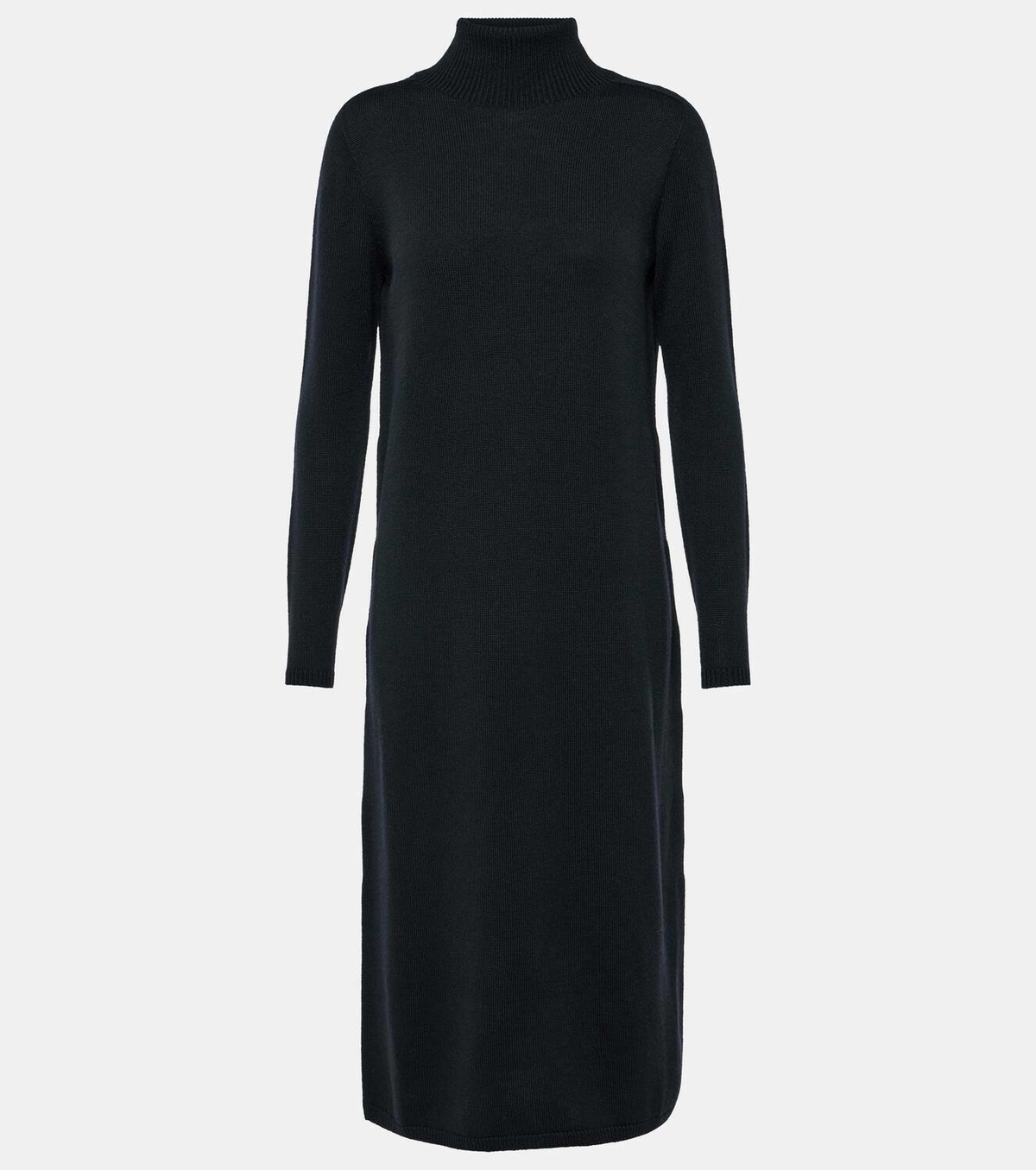 chinese dress ladies Supima Slub Long Sleeve Shirred Dress in Black - S - Shop Stateside Dresses