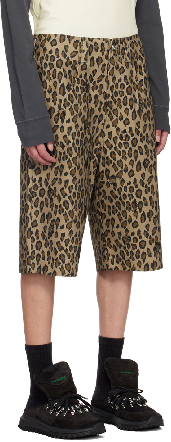BLUEMARBLE Beige & Brown Leopard Shorts