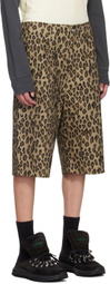 BLUEMARBLE Beige & Brown Leopard Shorts