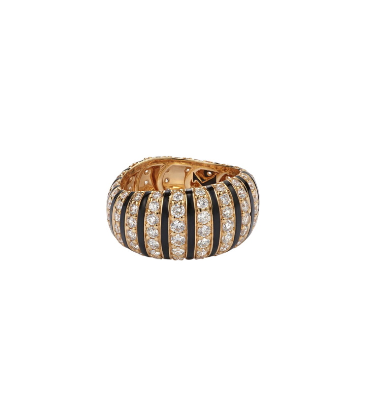 Photo: Kamyen Sandra 18kt gold and enamel ring with diamonds