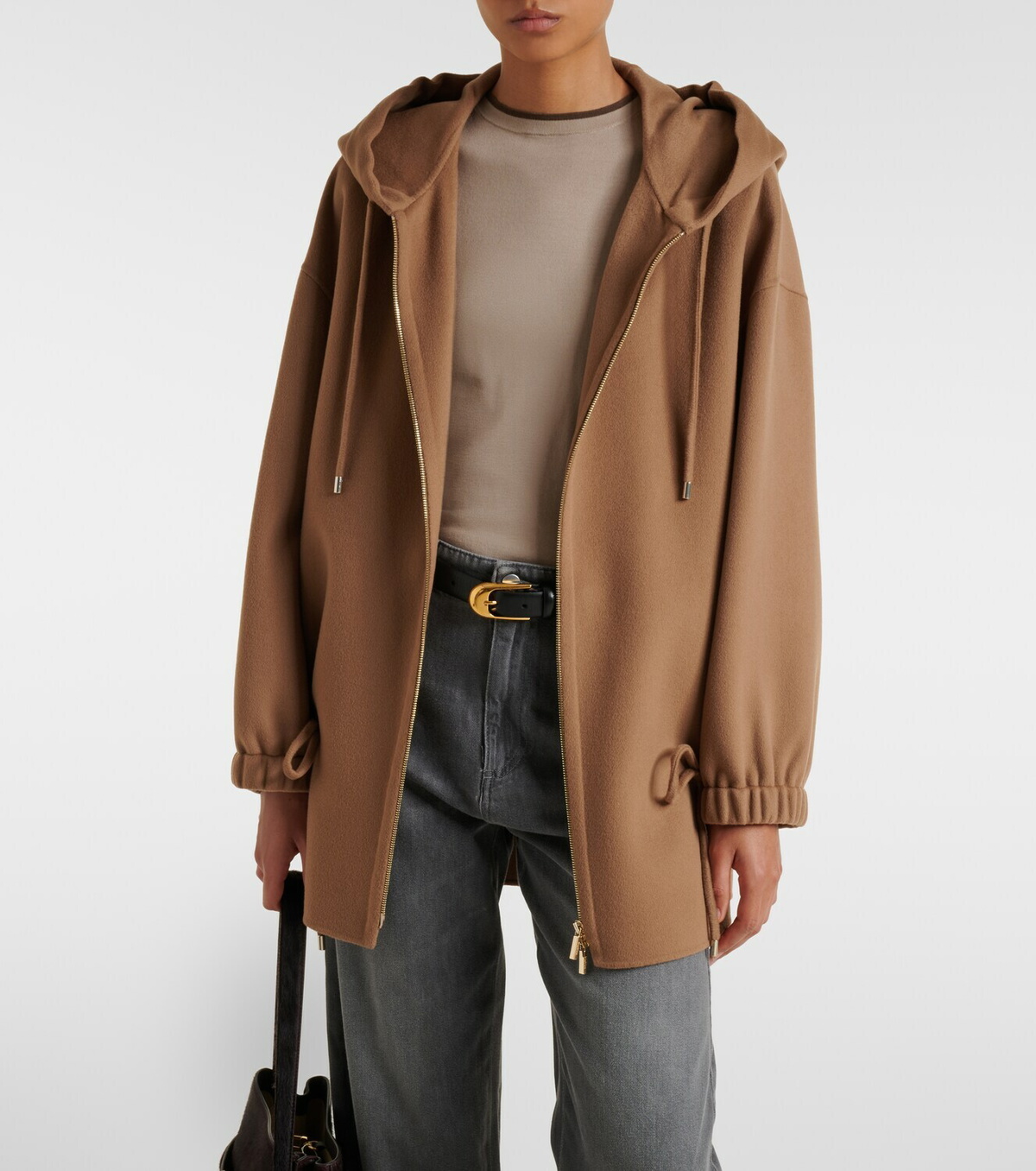 'S Max Mara Hooded virgin wool jacket