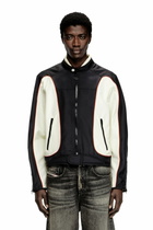 Diesel Colour-block biker jacket with piping - Jackets Mens in To Be Defined