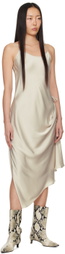LOW CLASSIC Beige 2-Way Midi Dress