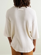 ZEGNA x The Elder Statesman - Waffle-Knit Cotton and Oasi Cashmere-Blend T-Shirt - White