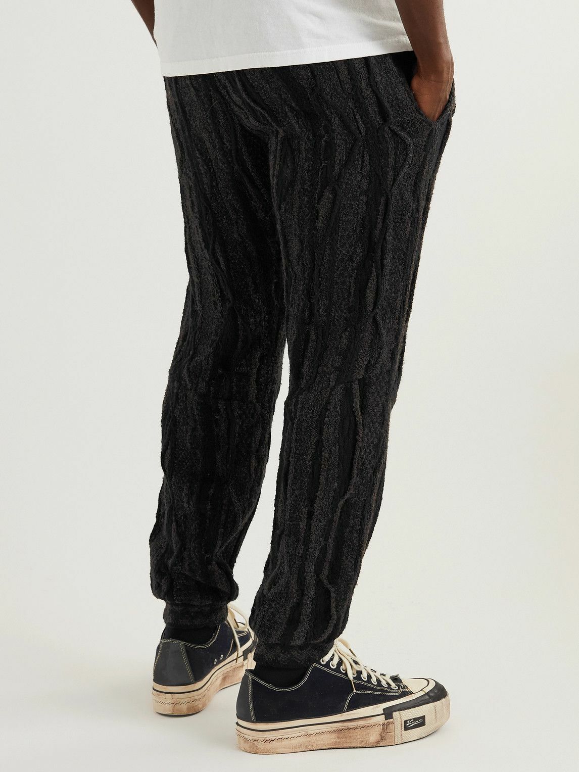 KAPITAL - Tapered Jacquard-Knit Cotton-Blend Drawstring KAPITAL - Tapered Jacquard-Knit Cotton-Blend Drawstring