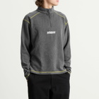 Metalwood Studio Men's Contrast Stitch 1/4 Zip Sweatshirt in Charcoal
