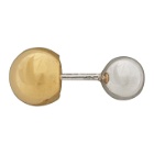Bottega Veneta Gold and Silver Ball Earrings
