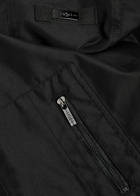 High Polonaise Hooded Cotton-blend Parka Black